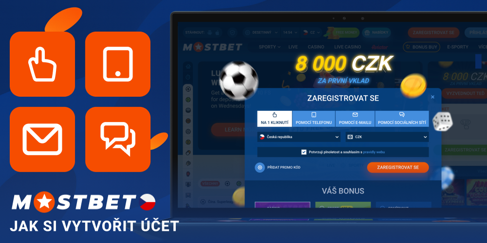 Registrace účtu Mostbet CZ krok za krokem