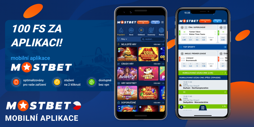 Mostbet CZ mobilní aplikace Android i iOS